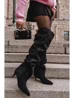 Dámské kozačky na jehlovém podpatku Ysolienne – černé