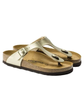 Dámské žabky Birkenstock Gizeh Birko-Flor Gold narrow (1016109) dámské