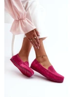 Dámské semišové mokasíny Fuksja S.Barski LR755