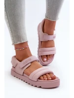 Dámské sandály na platformě Big Star NN274753 růžové
