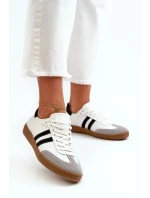 Dámské kožené nízké tenisky Zazoo bílé