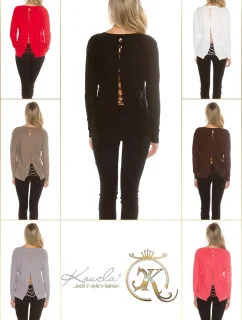 Trendy svetr 8507 se šňůrkami - Koucla