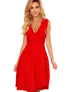 Elegantní šaty 338-1 červené - Numoco