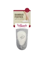 Bambusové velmi nízké dámské ponožky BAMBUS FOOTIES SOCKS - BELLINDA - šedá