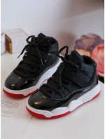 Dětské sportovní boty šněrovací černá-červená Darina Dětské sportovní boty šněrovací černá-červená Darina