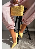 Klasické lakované lodičky z umělé kůže Žluté Odira