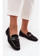 Dámské mokasíny H8-515 černé - Sweet shoes
