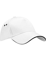 Beechfield B 15C 5 panelová sandwich kšiltovka 53.015C white/black Beechfield B 15C 5 panelová sandwich kšiltovka 53.015C white/black