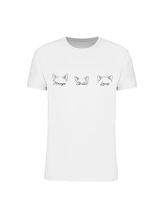 Personalizované pánské tričko se zvířecímí oušky