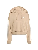 Dámská mikina s kapucí Essentials French Terry Quarter Zip beige JX7676