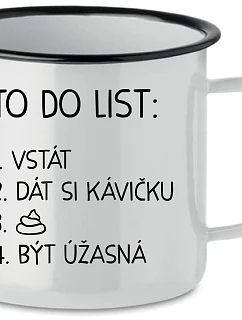 TO DO LIST:  BÝT ÚŽASNÁ - bílý plecháček 350 ml