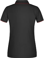 Daiber JN 727 Dámské piqué polo s kontrastní légou 02.0727 black/red
