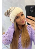 Dámská čepice Feba K330 ecru+blue Dámská čepice Feba K330 ecru+blue