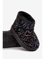 Dětské sněhule Černé srdíčka Calivine