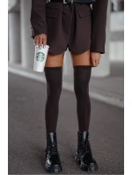 Dámské bavlněné hladké hnědé podkolenky Dámské bavlněné hladké hnědé podkolenky