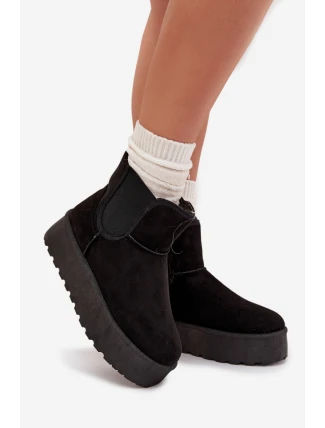 Dámské sněhule s elastickou vsadkou Kiora – černé