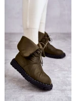 Dámské zateplené kozačky Zelené Emelie Dámské zateplené kozačky Zelené Emelie