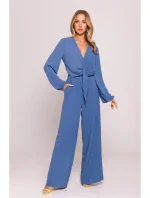 M861 Crop top s vázáním vpředu - džíny