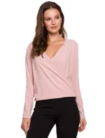 K037 Zavinovací halenka - pudrová K037 Zavinovací halenka - pudrová