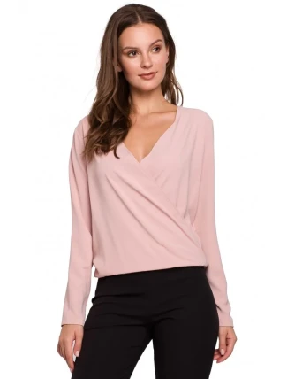 K037 Zavinovací halenka - pudrová K037 Zavinovací halenka - pudrová