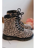 Dětské Botky Ocílené s Zipem Bežové Goopy