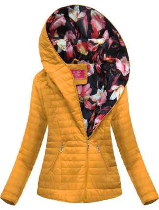 Žlutá bunda s asymetrickým zipem (DL015) Žlutá bunda s asymetrickým zipem (DL015)