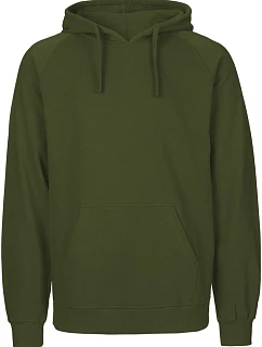 Neutral O 63101 Pánská mikina s kapucí z bio bavlny 77.6311 military