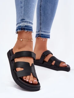 Dámské Pantofle Na Suchý Zip Vinceza 17401 Černé