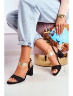 Dámské Sandály Enjoy GD169 černo-zlaté - Barski