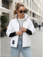 Dámská prošívaná přechodná bunda bílá FashionStreet TY5544