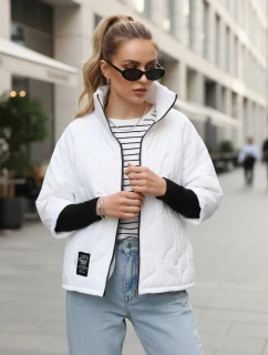 Dámská prošívaná přechodná bunda bílá FashionStreet TY5544