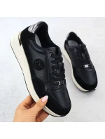 Dámské černé kožené polobotky Filippo DP7106/25