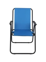 Cestovní sedačka s polštáři 52x44x75 cm skládací modrá