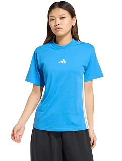 Dámské bavlněné tričko adidas Essentials 3-Stripes světle modrá KC5197