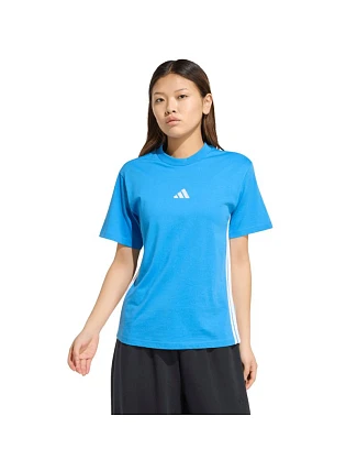Dámské bavlněné tričko adidas Essentials 3-Stripes světle modrá KC5197