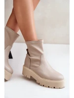 Zazoo 2947 Dámské boty na klíně z přírodní kůže béžové Zazoo 2947 Dámské boty na klíně z přírodní kůže béžové