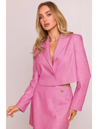 M853 Oříznuté sako - fuchsiová