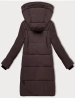 Hnědá dámská prošívaná zimní bunda LHD (LHD-24572) Hnědá dámská prošívaná zimní bunda LHD (LHD-24572)