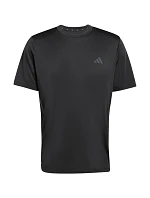 Pánské tričko adidas Tech Essentials Workout 3-Stripes, černé, KQ7485