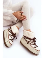 Dámské zateplené sněhule Bežové Rohes