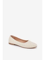 Dámské Ploché Baletky S Leskem Zlaté Tatorelis