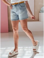 Dámské džínové šortky s páskem SUNNY JIN modré FashionStreet SY0470