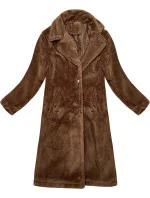 Dámský kabát typu beránek ve velbloudí barvě J Style (11Z8157)