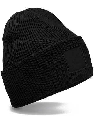 Beechfield B 336R Pletená čepice Patch "Tonal" 53.336R black Beechfield B 336R Pletená čepice Patch "Tonal" 53.336R black