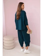 Bavlněná mikina kalhoty set námořní Bavlněná mikina kalhoty set námořní