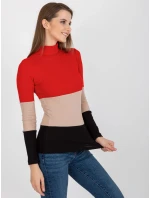 Dámská halenka RV BZ 8465 1.35P červená - FPrice Dámská halenka RV BZ 8465 1.35P červená - FPrice