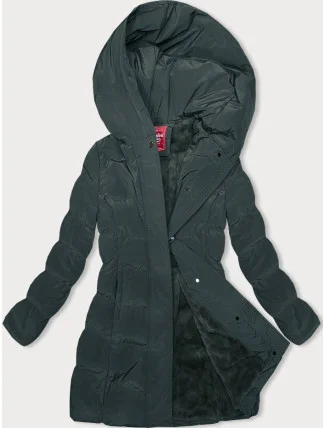 Tmavě zelená bunda s kapucí (2M-023)