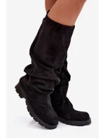 Damské Kozačky Izolované Nazouvací S Vlněnou Nástavbou Černé Ilvessa Damské Kozačky Izolované Nazouvací S Vlněnou Nástavbou Černé Ilvessa