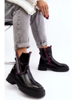 Kožené Dámské Kozačky Maciejka 06236-15 Černá Kožené Dámské Kozačky Maciejka 06236-15 Černá