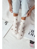 DÁMSKÉ PONOŽKY S HLAVOU MEDVÍDKA SE STÍNEM 0200.142